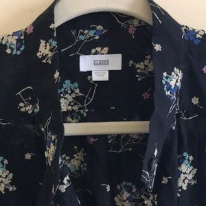 Closed floral printed silk cotton blouse xs